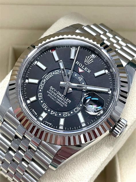 stainless rolex sky dweller|rolex sky dweller stainless steel.